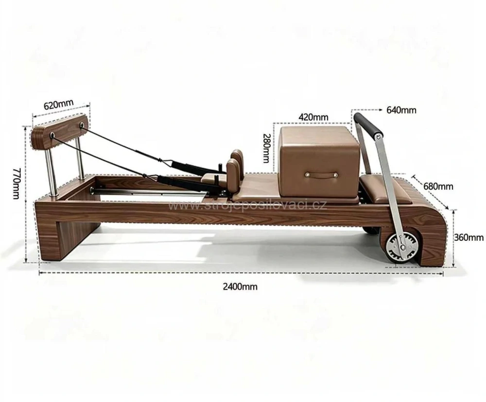 PILATES WALNUT WOOD REFORMER 03